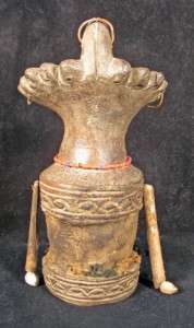 African Tikar tera cotta ceremonial rattle  