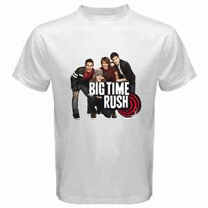 New Big Time Rush Band Mens White T Shirt Size S 3XL  