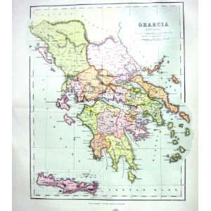   MAP c1906 GRAECIA ANTIQUA CRETE GREECE ZACYNTHUS