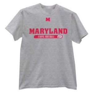  Nike Maryland Terrapins Ash Football Practice T shirt 
