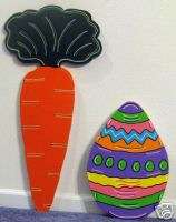 Big Carrot Egg Happy Easter Spring Yard Art Decoration  