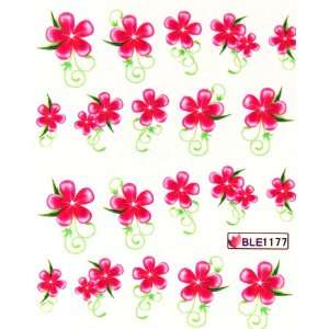 Deco Nail art water transfer decals hydroplaning nail stickers red 