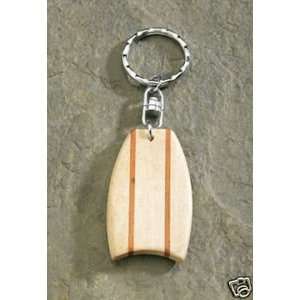  Hawaiian Key Chain Wood White Bodyboard 