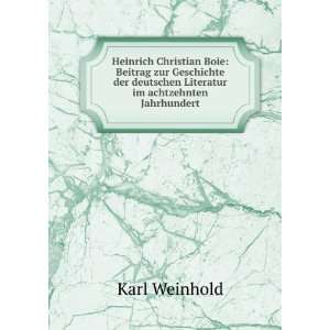  Heinrich Christian Boie Beitrag zur Geschichte der 