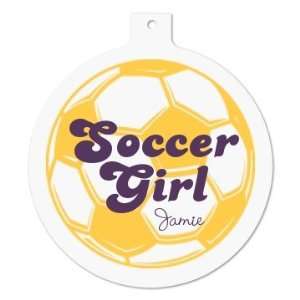    Soccer Girl Ornament Custom Plastic Ball Ornament
