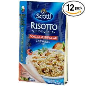 Riso Scotti Gluten Free Risotto Porcini Mushrooms, 10.6 Ounce Bags 