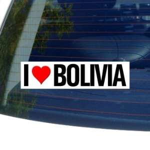  I Love Heart BOLIVIA   Window Bumper Sticker Automotive