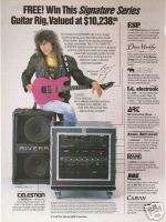 1989 Ad George Lynch Signature Series Guitar Rig Promo  