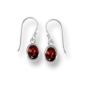  Boma Oval Garnet Dangle Earrings Boma Facets Jewelry