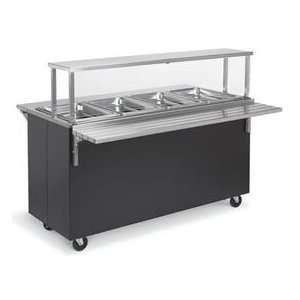  4 Well Hot Food Cafeteria Station Closed Storage   Black 