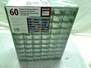 Stack On DSMG 60 60 Bin Plastic Drawer Parts Storage Organizer Cabinet 