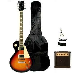  Barcelona LP Style Full Size Electric Guitar Set with 10 