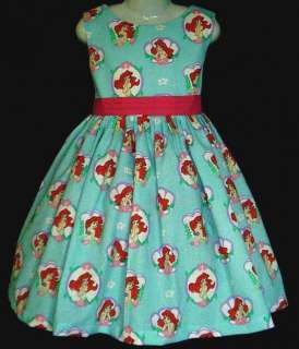 Disney Princess Ariel Cameo Jumper Dress Sz 12m 10yrs  