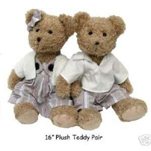  Dressed 16 Pair of Plush Teddy Bear 