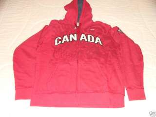 Team Canada Hockey Nike Hoodie Red IIHF Olympics XL NWT  