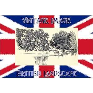   7cm x 4.5cm Gift Tags British Landscape Borrows Cottage Oulton Broad