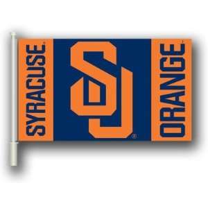  NCAA Syracuse Orange 11x18 Car Flags with Bracket ( Set 