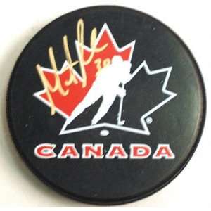   Martin Brodeur Autographed Team Canada Hockey Puck