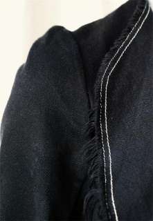 COMME DES GARCONS Black Denim Cutaway Jacket Coat S NEW  