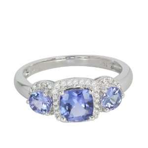  14k Exquisite Tanzanite Ring with Diamonds (New Arrival) Jewelry