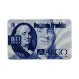 Collectible Phone Card $10 ARGO Federal Savings Bank   Picture of 