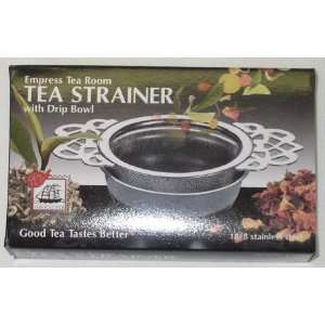 Empress Tea Room Tea Strainer with Drip Bowl  Grocery 