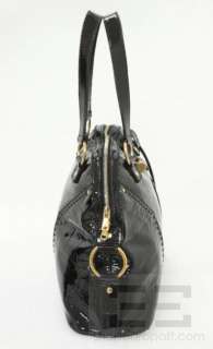 YSL Yves Saint Laurent Black Patent Leather Croc Embossed Large Muse 
