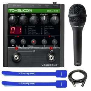  TC Helicon VoiceTone Double w/ MP70 Mic, XLR Cable & Cable 