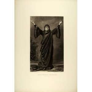  1887 Photogravure Elizabeth Crocker Bowers Actress Lady 