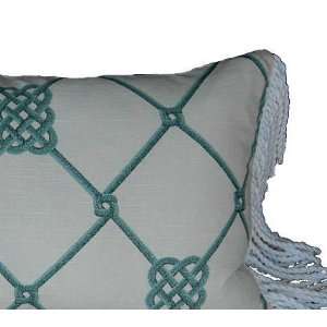  Bowline Fringed Pillow, Feather and Down