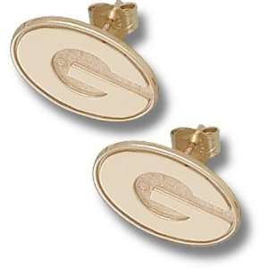  Georgia Bulldogs 3/8 G Post Earrings   10KT Gold 
