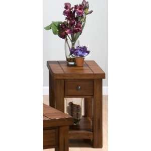 Braeburn Rough Hewn Cherry Finished Chairside Table 