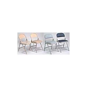 Folding Chair with Vinyl Covered Padded Seat & Back Rest, Fabric Color 