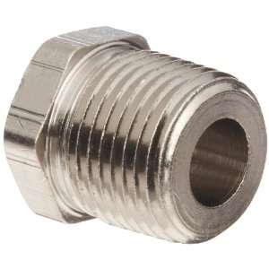 Polyconn PC110NB 62 Nickel Plated Brass Pipe Fitting, Hex Bushing, 3/8 