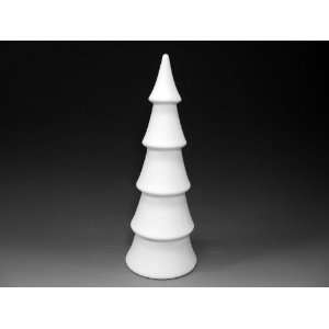Ceramic bisque unpainted Tannenbaum Tree large 11 tall x 3 3/4 base 