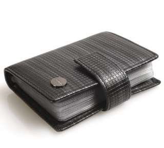Mens & Womens Genuine Leather Business Credit Card Holder Wallet Black 