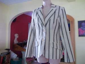 100% cotton jacket, Linen w/navy/lined Nice 8  