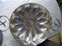 ANTIQUE 1800S UNIQUE BOLIVIAN HAND HAMMERED SILVER PLATED CENTERPIECE 