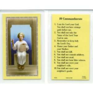  Ten Commandments Laminated Holy Card 3 by 4 3/4 