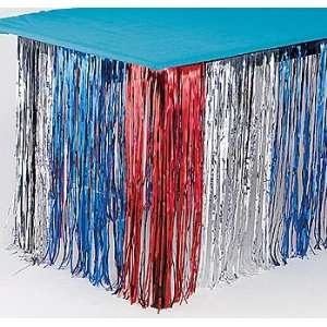  Patriotic Fringe Table Skirt   Tableware & Table Covers 