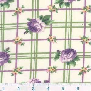   Sheeting Rose Plaid Purple Fabric By The Yard Arts, Crafts & Sewing