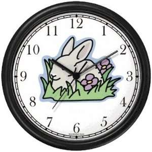  Grey or Gray Rabbit or Bunny in Flowerbed Animal Wall 