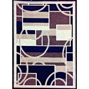  Modern Area Rug 5 Ft. 2 in. X 7 Ft. 3 in. Brown Design 