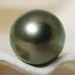 Peacock TAHITIAN Round South Sea PEARL cultured 1.858 g / 10.97 mm 