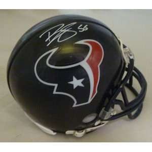  Brian Cushing Autographed Houston Texans Riddell Mini 