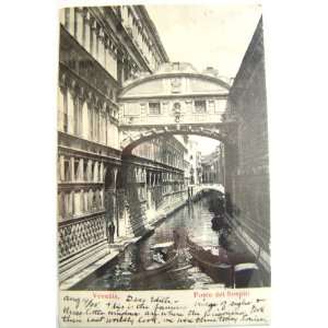 1905 Venice Italy Bridge of Sighs Undivided Back UDB Vintage Postcard