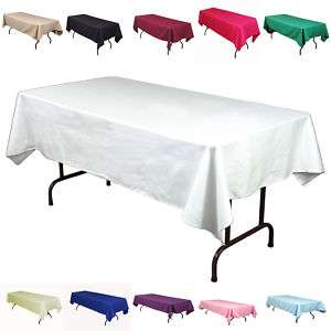   Seamless Rectangle Polyester Tablecloths 18 COLORS High Quality  