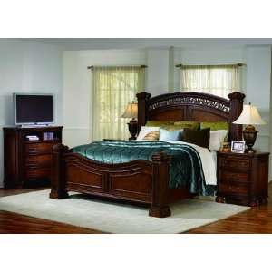   Las Brisas Mansion Bed in Laguna Cherry Finish Furniture & Decor