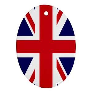  British English Flag Ornament (Oval)