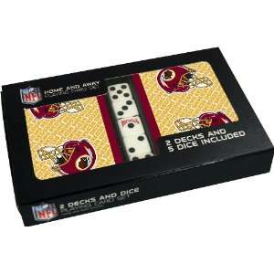  NFL Washington Redskins 2 Deck Playing Cards with Dice Set 